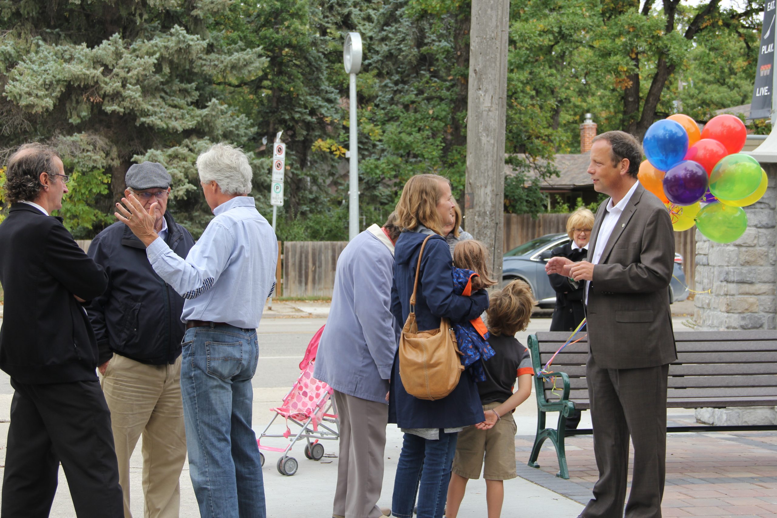 John at the opening of the Ash Street Pocket Park